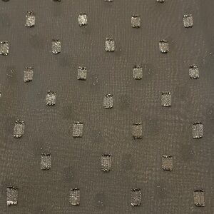 New ELLE Black & Metallic Sparkly Sheer Blouse for Night Out Wear, Size M, NWT